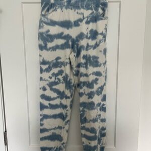 Forever 21 Blue and White Tie-Dye Joggers